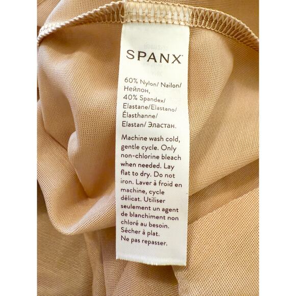 Spanx The Sweep Tank Slip (10073R) Nude Semi Sheer Large Layer Base Intimates - Picture 4 of 14